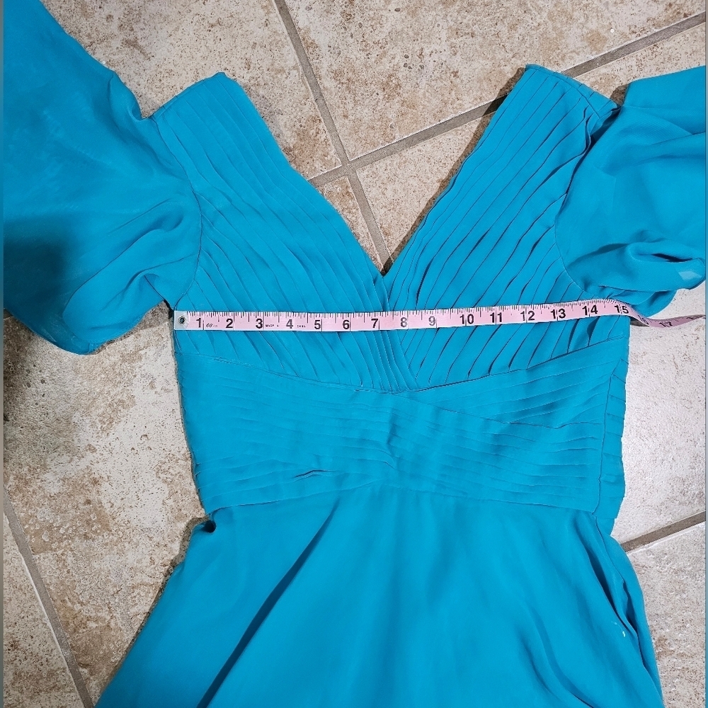Lavétir Women XS S Formal Dress Blue Pleated High Low Statement Rare Investment - Picture 6 of 8
